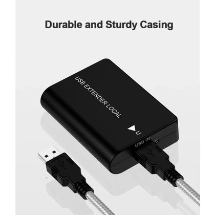 Imagem de Extensor De Cabo De Rede USB Até 60 Metros Amplificador Ethernet Para RJ45 Cat6 Extensão PC