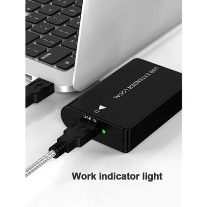 Imagem de Extensor De Cabo De Rede USB Até 60 Metros Amplificador Ethernet Para RJ45 Cat6 Extensão PC