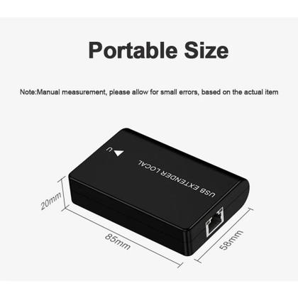 Imagem de Extensor De Cabo De Rede USB Até 60 Metros Amplificador Ethernet Para RJ45 Cat6 Extensão PC