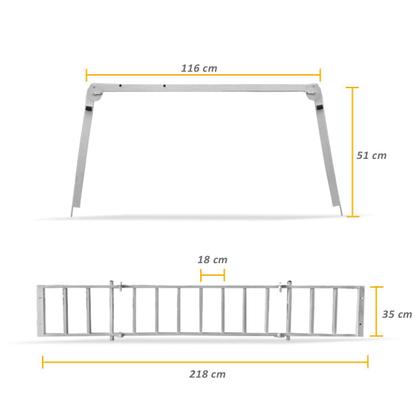 Imagem de Extensor De Caçamba S10 2001 a 2011 Rampa EDR Prata