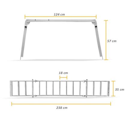 Imagem de Extensor De Caçamba S10 2012 a 2021 C/ Rampa EDR Prata