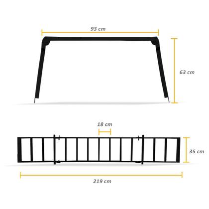 Imagem de Extensor de Caçamba Strada 2014 a 2018 Divisor Rampa Preto EDR