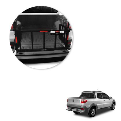 Imagem de Extensor de Caçamba Strada 2014 a 2018 Divisor Rampa Preto EDR