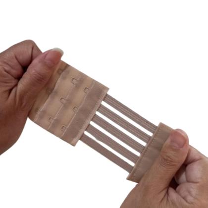 Imagem de Extensor de Soutien Elástico Tule 4 Unidades 2 Pequena 2 Ganchos e 2 Médias 3 Ganchos Bege