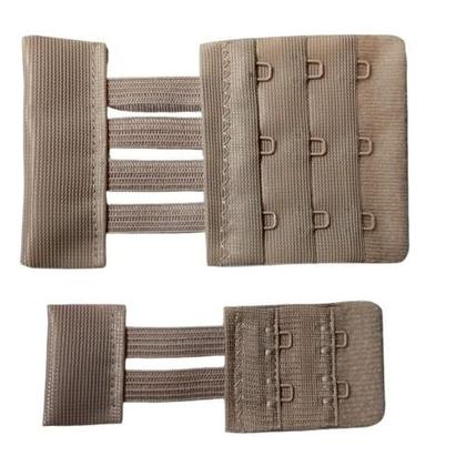 Imagem de Extensor de Soutien Elástico Tule 4 Unidades 2 Pequena 2 Ganchos e 2 Médias 3 Ganchos Bege