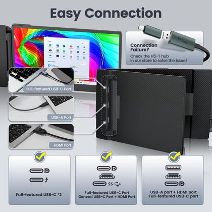 Imagem de Extensor de tela para laptop Teamgee 14" Full HD para 13"-17"