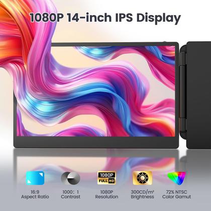 Imagem de Extensor de tela para laptop Teamgee 14" Full HD para 13"-17"