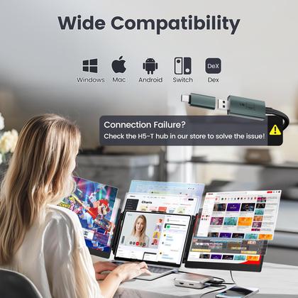 Imagem de Extensor de tela para laptop Teamgee 14" Full HD para 13"-17"