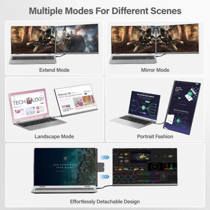 Imagem de Extensor de tela para notebook AetherSpark P5 15,6" 1080P FHD