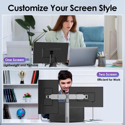 Imagem de Extensor de tela para notebook Redalf, monitor triplo portátil de 15,6"