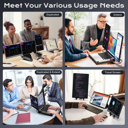 Imagem de Extensor de tela para notebook SMISEACOW F3 14", monitor triplo