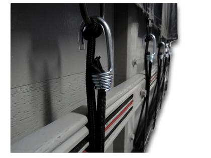 Imagem de Extensor Elástico Caminhão Lona 40cm Preto 100 Unidades - Material Super Resistente Látex