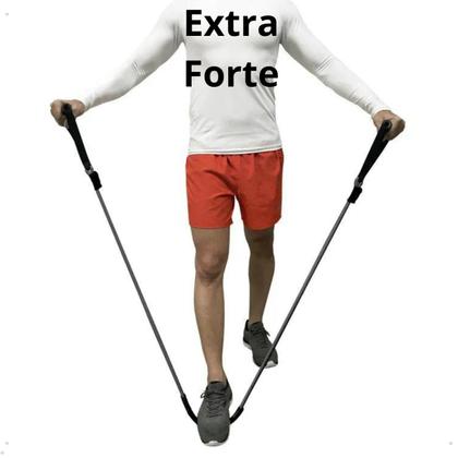 Imagem de Extensor Elástico Extra Forte Push - Elástico ginástica musculação Pilates - Corda Dupla