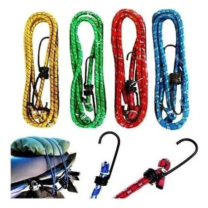 Imagem de Extensor Elástico Gancho 1,5m Com Gancho Metal Várias Cores Para Carga Moto Lotus