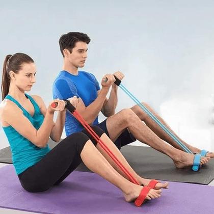 Imagem de Extensor Elástico Para Exercícios Academia Ginástica Yoga Corda Elástica