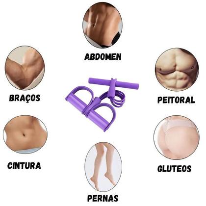 Imagem de Extensor Elástico Para Exercícios Em Casa Treino Funcional