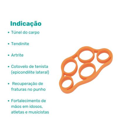 Imagem de Extensor Elastico para Exercitar Os Dedos - Pacote com 3 Unidades Longevitech