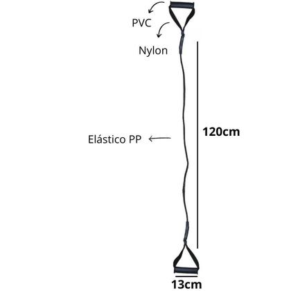 Imagem de Extensor Elástico Resistente Com Alça Para Exercícios De Academia Ginástica Corda Faixa Elástica Leve Médio Forte Treino Em Casa