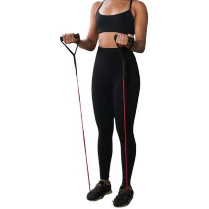 Imagem de Extensor Elástico Resistente Com Alça Para Exercícios De Academia Ginástica Corda Faixa Elástica Leve Médio Forte Treino Em Casa