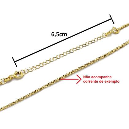 Imagem de Extensor Em Ouro 18k Alongador de Corrente Colar Cordão Gargantilha