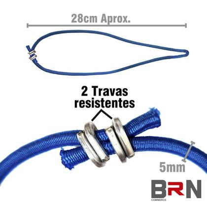Imagem de Extensor Fixador Elástico Duplo Azul Para Capa Lona De Piscina Com 10 Unidades