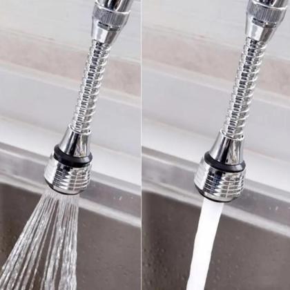 Imagem de Extensor Flexível para Torneira de Pia com Adaptador Chuveirinho 360 Ajustável