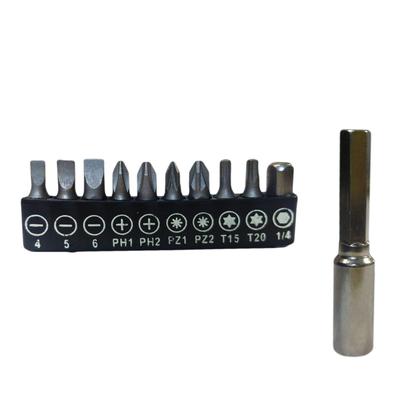 Imagem de Extensor haste prolongador flexivel parafusadeira + 11 bits