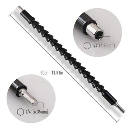 Imagem de Extensor Haste Prolongador Flexivel Parafusadeira Bits 1/4