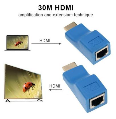 Imagem de Extensor Hdmi 01 Porta Full Hd Até 30M Cabo De Rede Cat6E/6