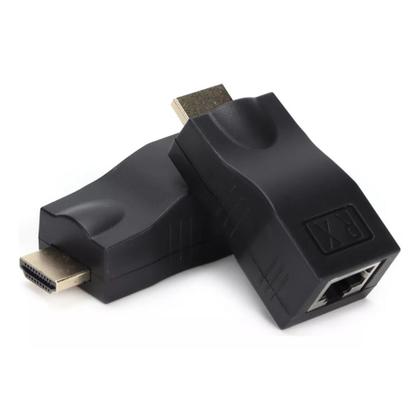 Imagem de Extensor Hdmi 30 Metros 3d Via 1 Cabo De Rede Rj45 Cat5e/6