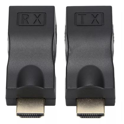 Imagem de Extensor Hdmi 30 Metros 3d Via 1 Cabo De Rede Rj45 Cat5e/6