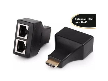 Imagem de Extensor Hdmi 30 Metros Por Cabo De Rede Rj45 Cat5/6