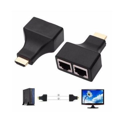 Imagem de Extensor Hdmi 30 Metros Por Cabo De Rede Rj45 Cat5/6