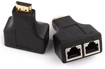 Imagem de Extensor Hdmi 30 Metros Por Cabo De Rede Rj45 Cat5/6