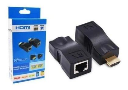 Imagem de Extensor Hdmi 30 Metros Via 1 Cabo De Rede Rj45 Cat5e/6 4k