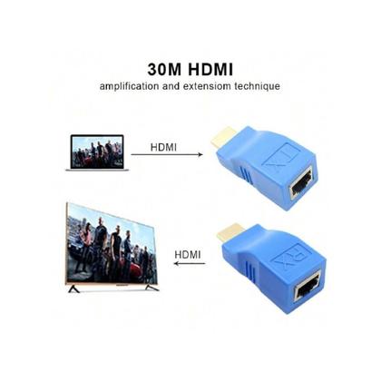 Imagem de Extensor Hdmi 30 metros Via 1 Cabo De Rede Rj45 Cat5e/6 Cobre Audio video