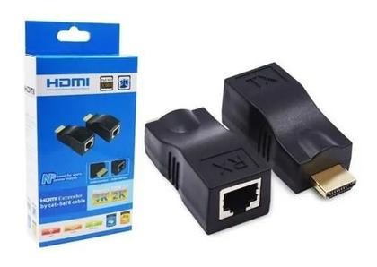 Imagem de Extensor Hdmi 3d até 30 Metros com Cabo De Rede Rj45 Cat5e/6