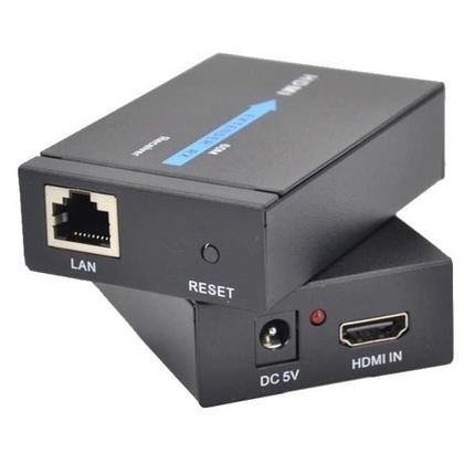 Imagem de Extensor Hdmi 60m Conversor Via Cabo De Rede Cat 5/6 TX e RX