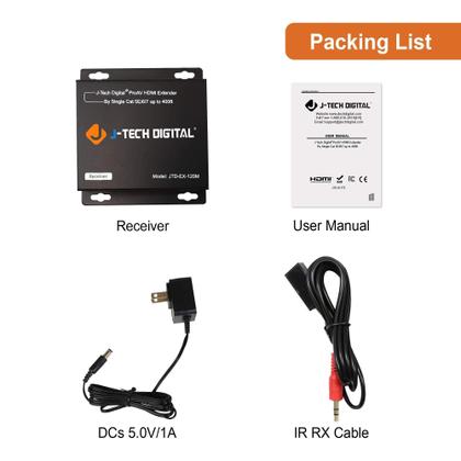 Imagem de Extensor HDMI J-Tech Digital ProAV em um único Cat5e/6 de 400 pés