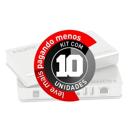 Imagem de Extensor Hdmi - Kvm 200 M Via Cabo Rede Via Ip - Kit 10