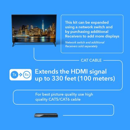 Imagem de Extensor HDMI OREI HD-EXM330-K 1080p 60 Hz 3D 100m de alcance