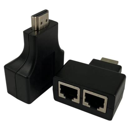 Imagem de Extensor HDMI RJ45 Via Cabo de Rede Internet 2 Vias
