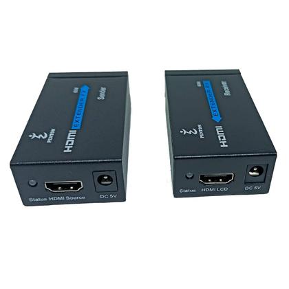 Imagem de Extensor HDMI via Cabo de Rede 60 Metros C/Fonte