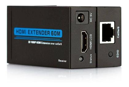 Imagem de Extensor HDMI via Cabo de Rede 60 Metros C/Fonte