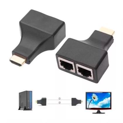 Imagem de Extensor Hdmi Via Cabo De Rede Rj45 Cat5e/6 1080p 3d 30m XTRAD