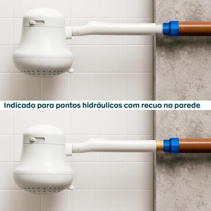 Imagem de Extensor Mini 13mm Conexão ½ Pol Latão Sextavado Interno Alongador Curto Para Instalações Hidráulicas Ponto Dagua Prolonga 13mm