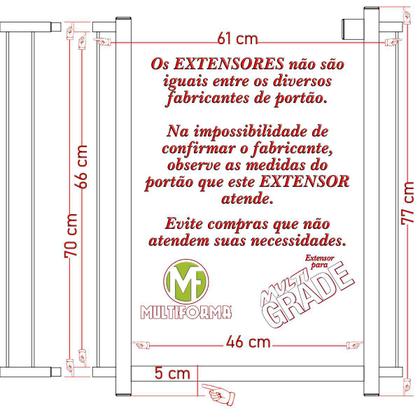 Imagem de Extensor multigrade multiforma mf 20 cm branco