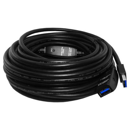 Imagem de Extensor USB 3.0 Ativo com Repetidor A Macho X A Fêmea 15 Metros