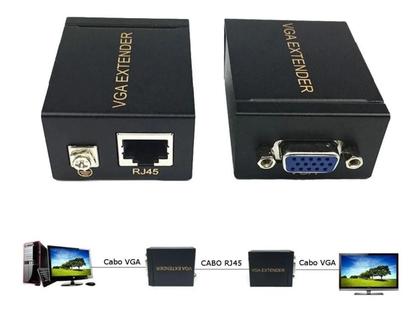 Imagem de Extensor VGA 60m por Cabo de Rede RJ45 Cat5E e Cat6