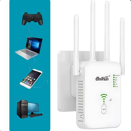 Imagem de Extensor WiFi 4 Antenas Portátil Branco